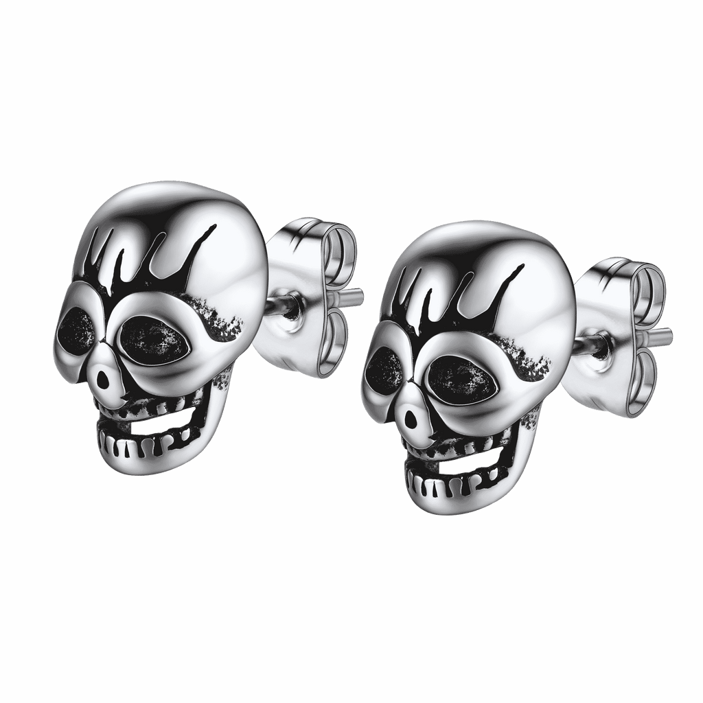 Gothic Skull Stud Earrings for Halloween Gift