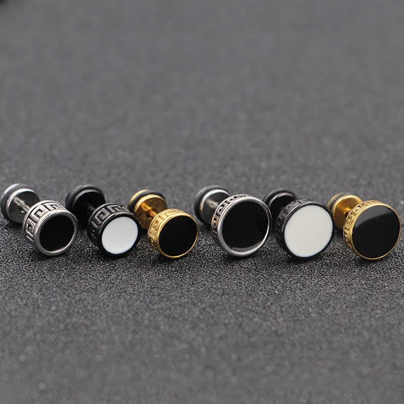 10mm Titanium Steel Balance Spiritual Earrings for