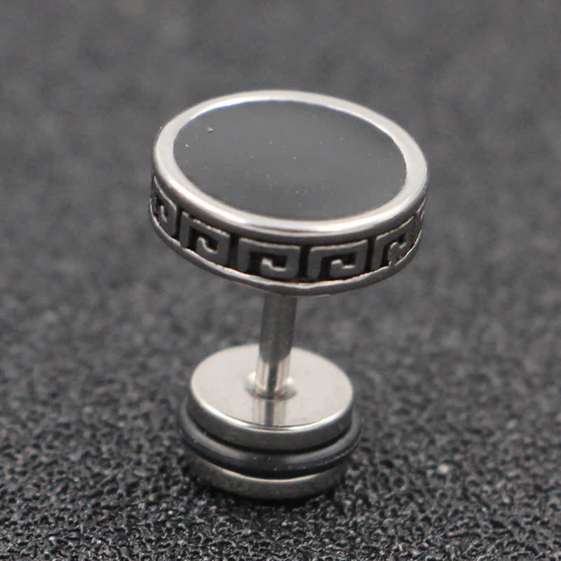 10mm Titanium Steel Balance Spiritual Earrings for