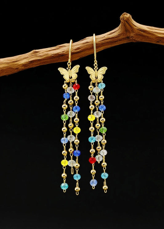 Tasseled Butterfly Acrylic Drop Earrings