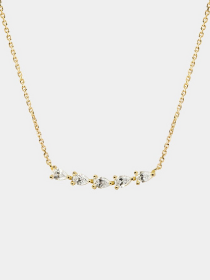 Zircon Minimal Crystal Chain Necklace