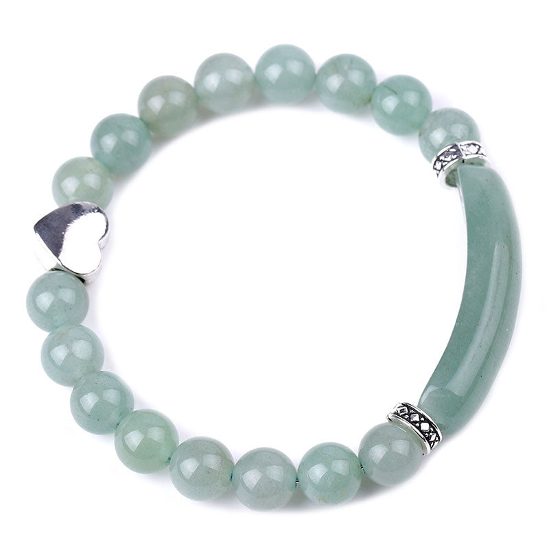 Green Aventurine Crystal Heart Spiritual Bracelet