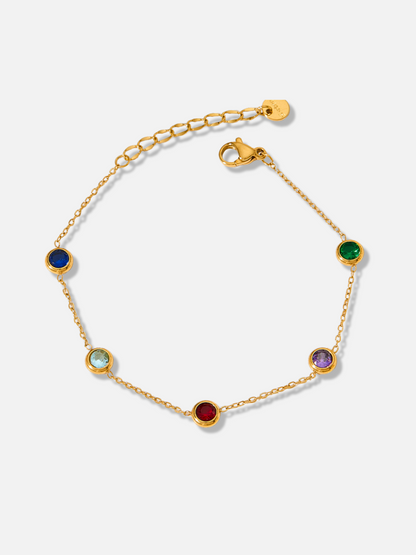 Multicolor Zircon Chain Bracelets