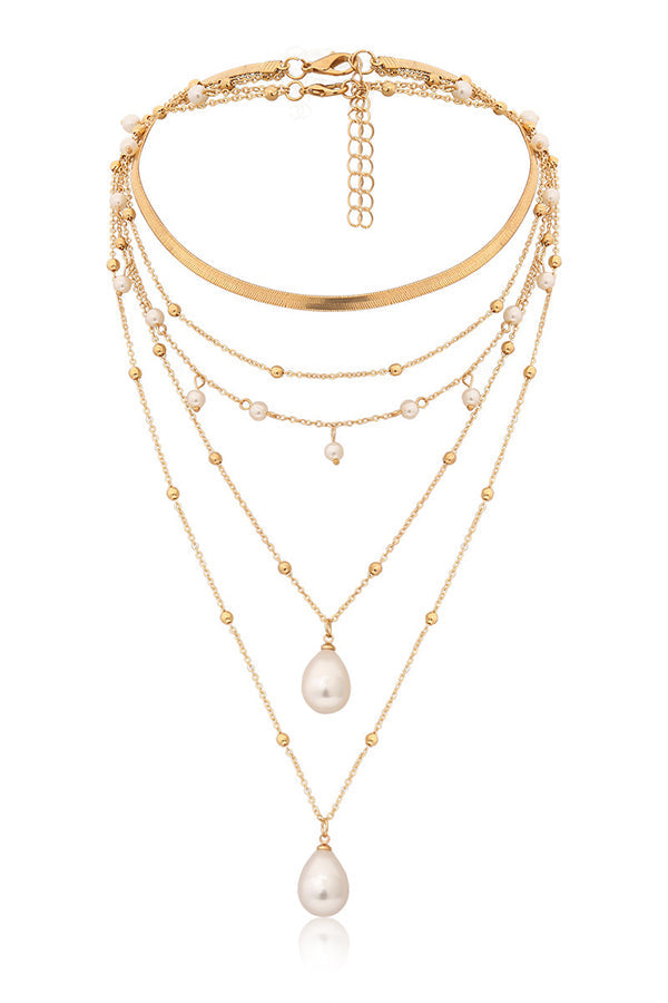Chain Imitation Pearl Necklace