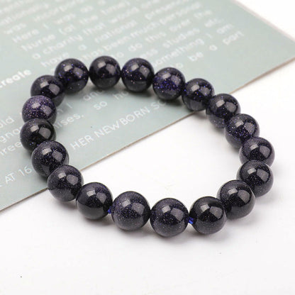 12mm Blue Sandstone Spiritual Bracelet for Protection