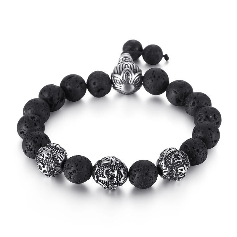 12mm Tiger Eye Protection Bracelet With Titanium Steel