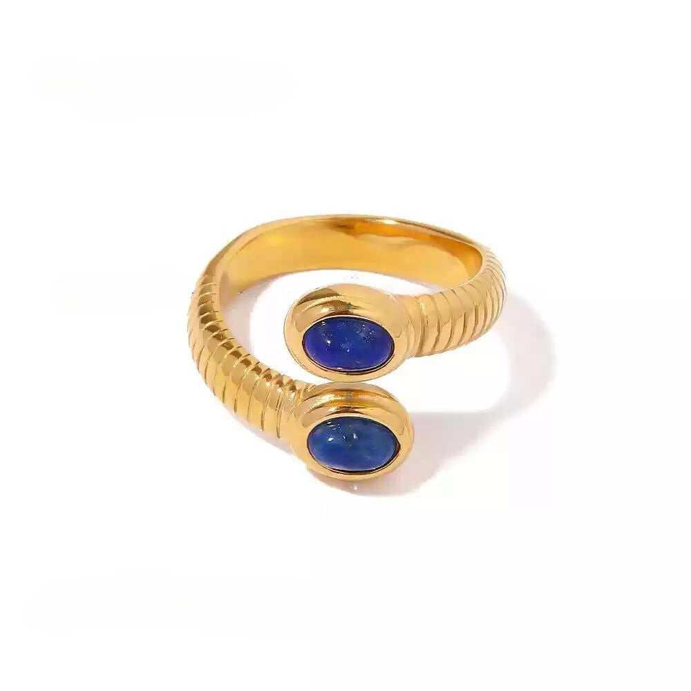Zelda Snake Gemstone Ring