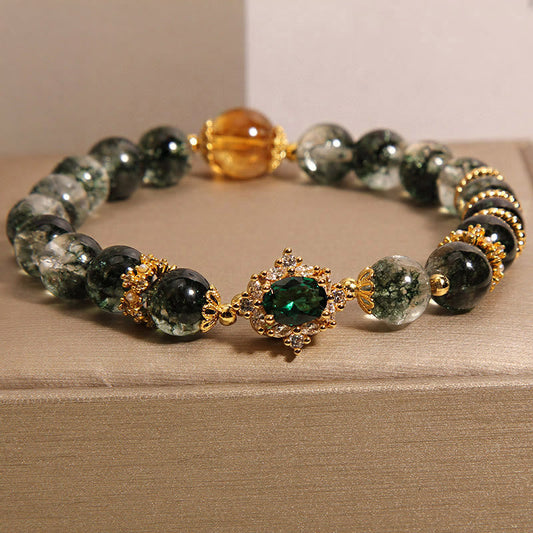 14-16cm Green Phantom and Green Crystal Confidence Bracelet