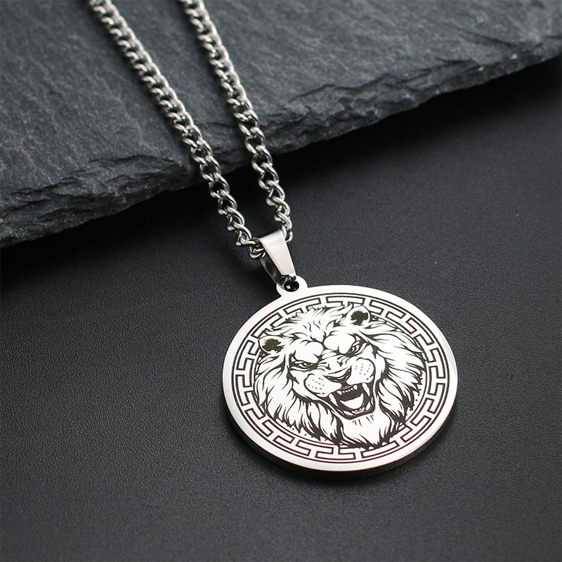 Titanium Steel Spiritual Protection Pendant Necklace