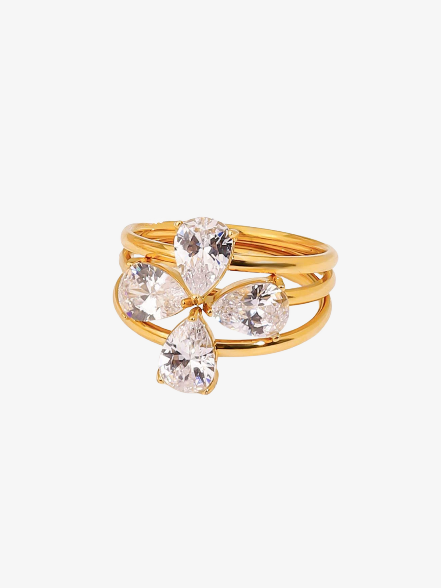 Zircon Crystal Rings Set