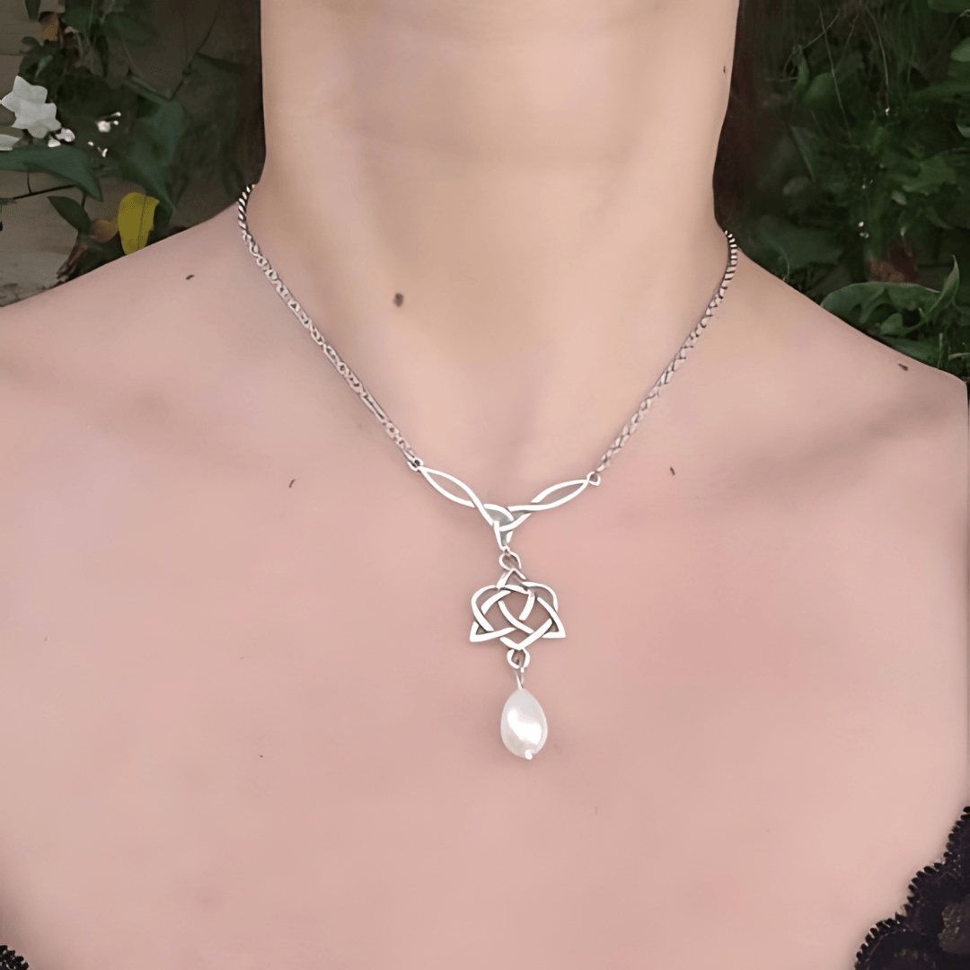 Brighid's Heart Trinity Knot Protection Necklace