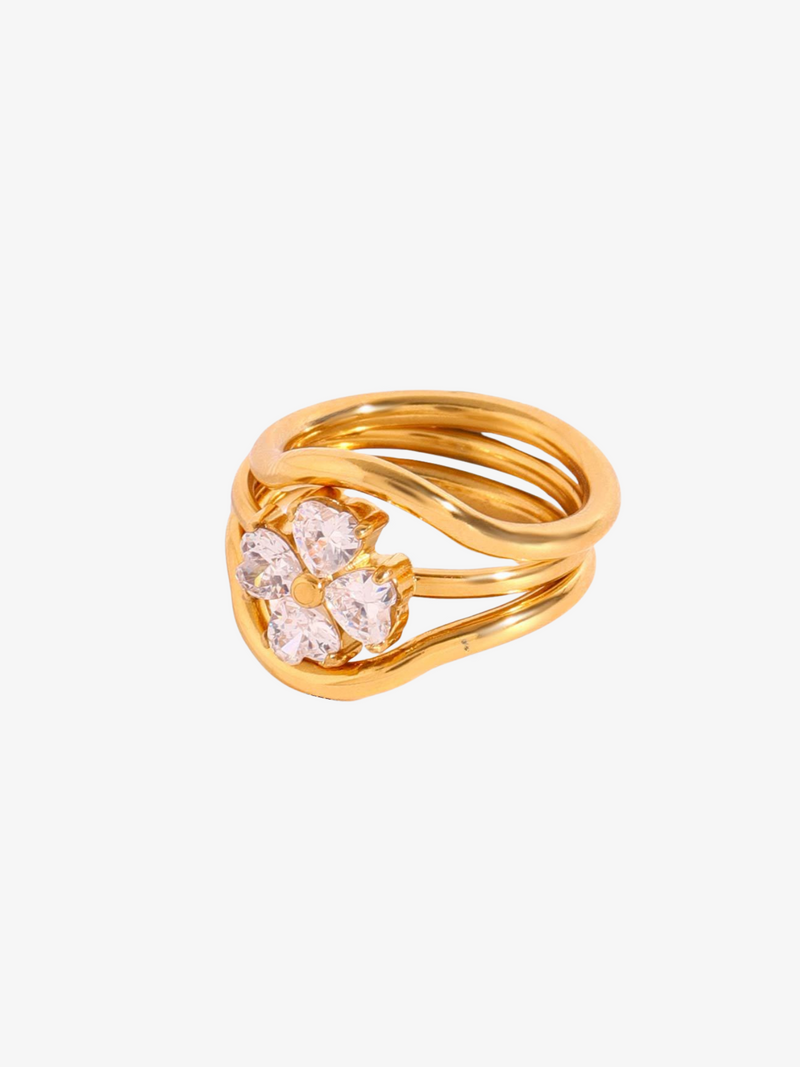 Zircon Crystal Rings Set