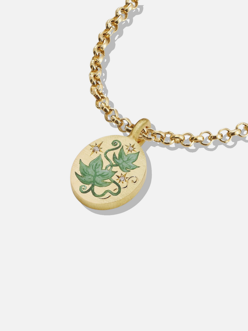 Dove Painted Pendant Necklace