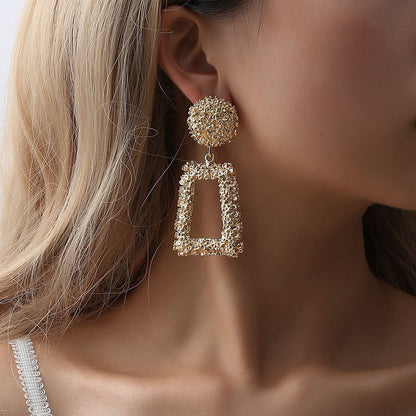 Street Geometric Patchwork Earrings