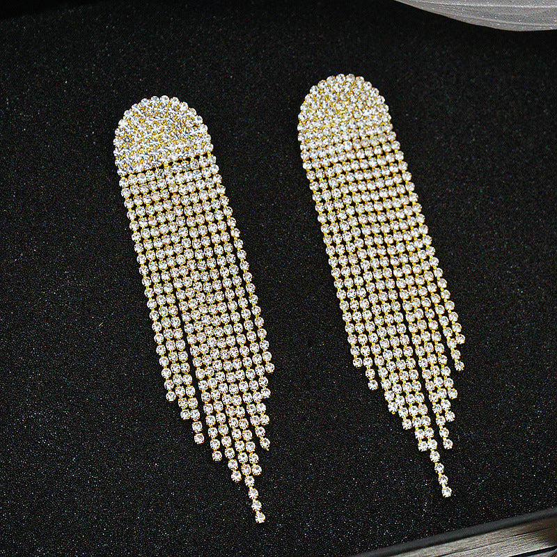 Formal Geometric Tassel Earrings