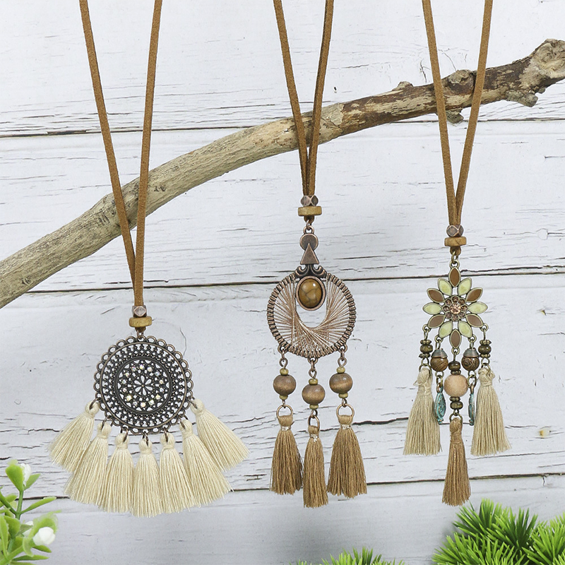 Geometric Patchwork Necklaces