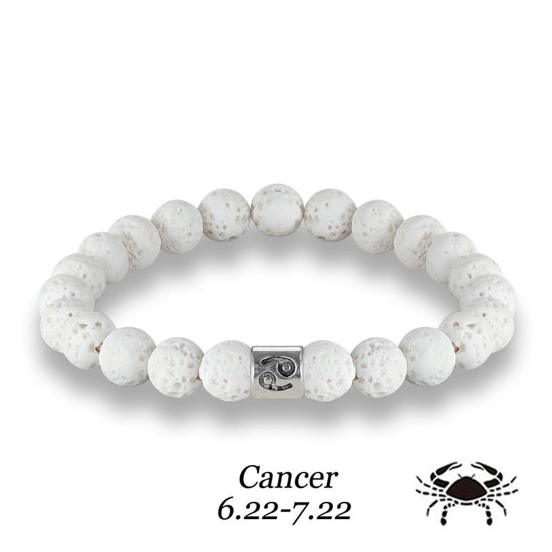 Handmade Lava Stone Zodiac Bracelet