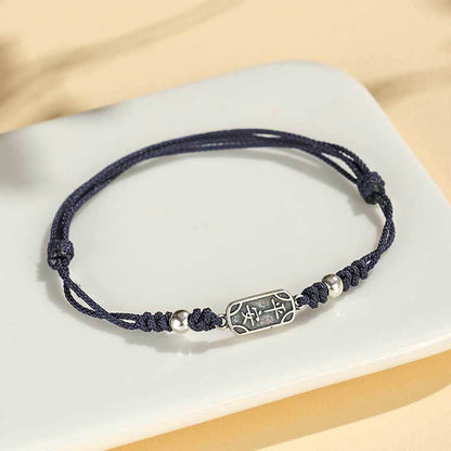 925 Sterling Silver Red String Bracelet for Peace & Joy