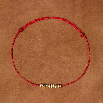 Buddha Stones Handmade 925 Sterling Silver Small Pieces Protection Braided Ultra-thin Rope Bracelet