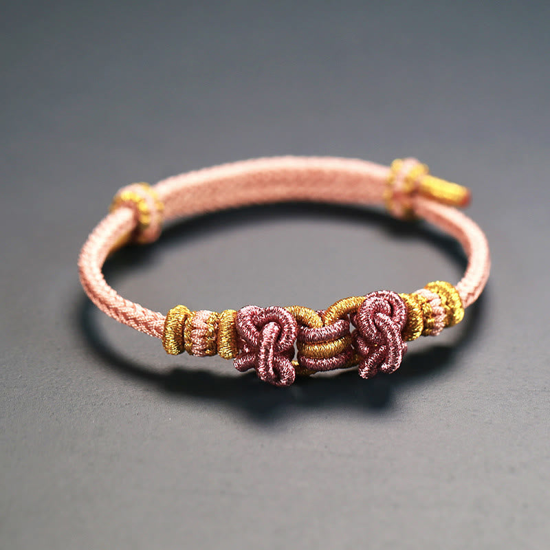 Red String Saddle Knot Strength Bracelet