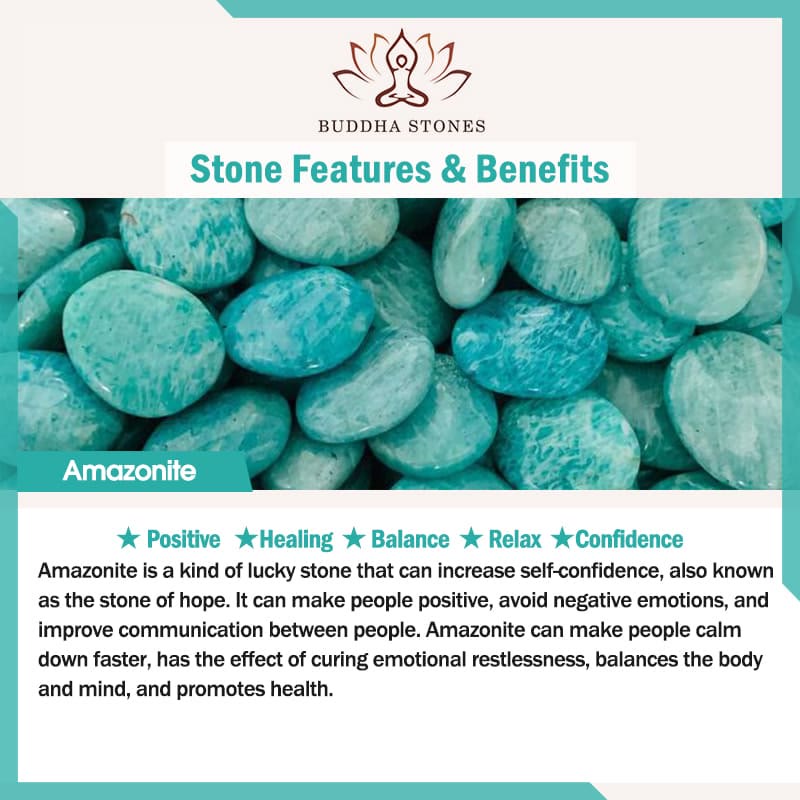 Buddha Stones Natural Stone Amazonite Amethyst Lazurite Lapis Lazuli Rose Quartz Heart Positive Balance Bracelet