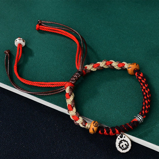 Buddha Stones Tibetan Hand-woven Garuda String Luck Bracelet