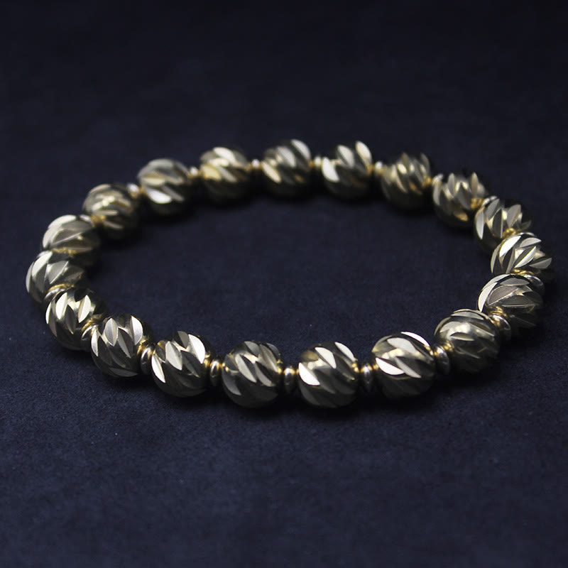 Retro Copper Wealth Bracelet | Carved Pattern