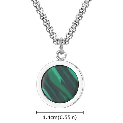 Turquoise Necklace With Tiger Eye, Lazurite & Malachite Pendant