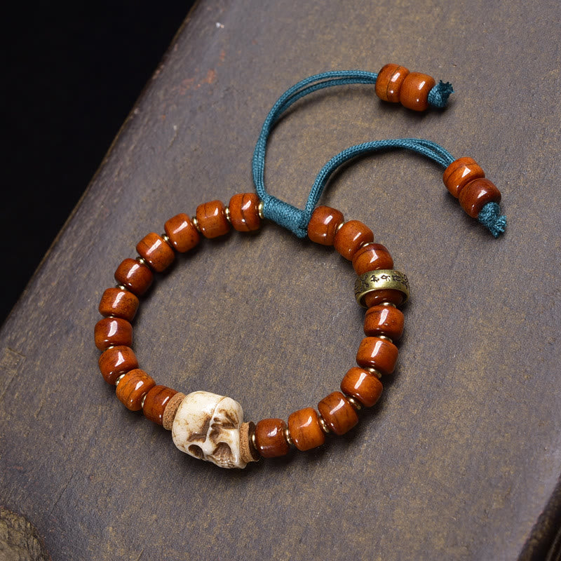 Buddha Stones Tibet Bone Beads Coconut Shell the Lord of the Corpse Forest Happiness Bracelet