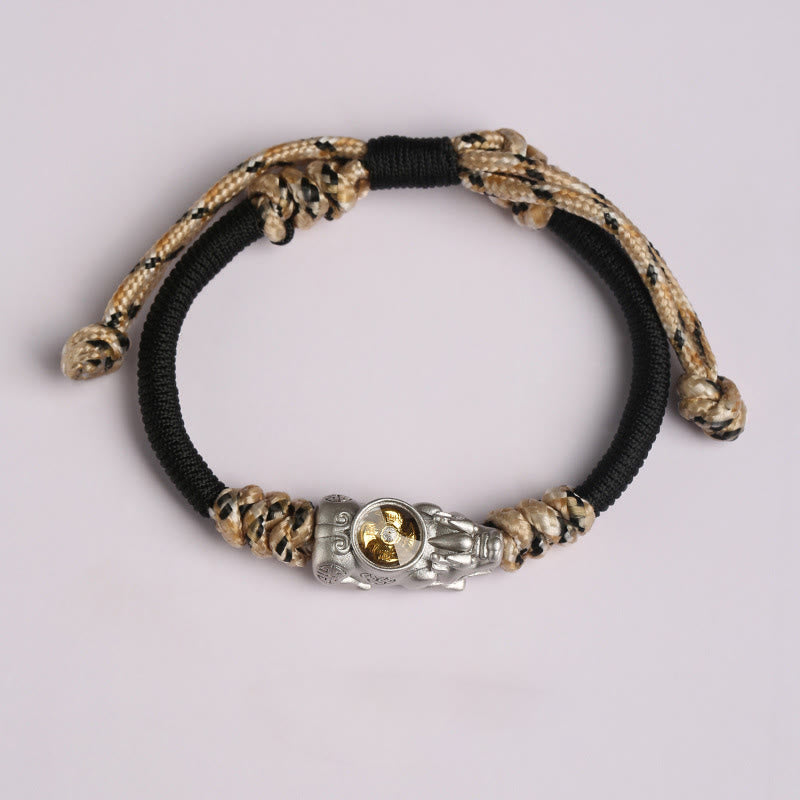 Buddha Stones Pi Xiu Wealth Luck Hand-woven Rope Bracelet