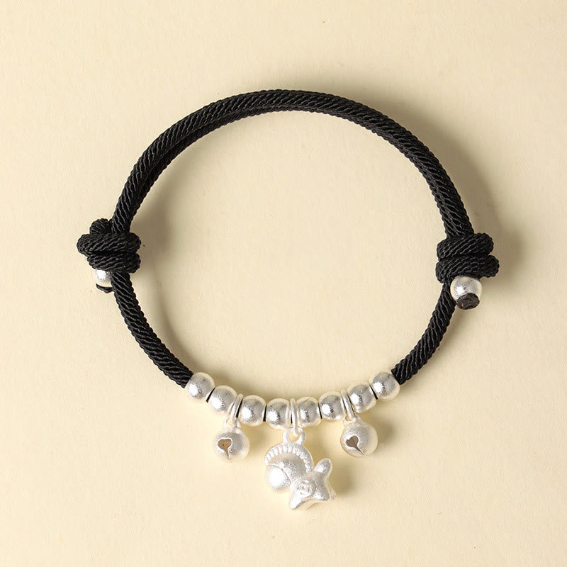 Buddha Stones Year of the Horse Multiple Horse Styles Rope Luck Strength Adjustable Bracelet