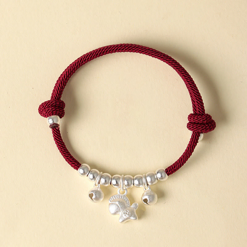 Buddha Stones Year of the Horse Multiple Horse Styles Rope Luck Strength Adjustable Bracelet