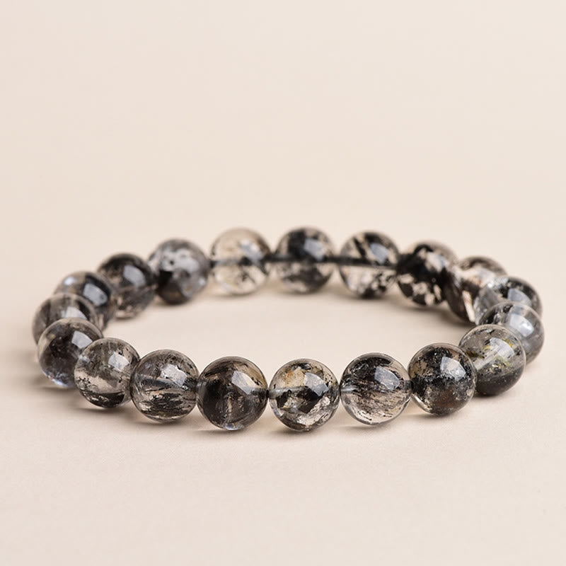 Buddha Stones Herkimer Diamond Protection Meditation Bracelet
