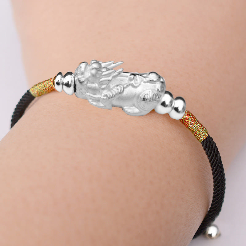 Buddha Stones 24k Gold-plated Pixiu Luck Red String Bracelet