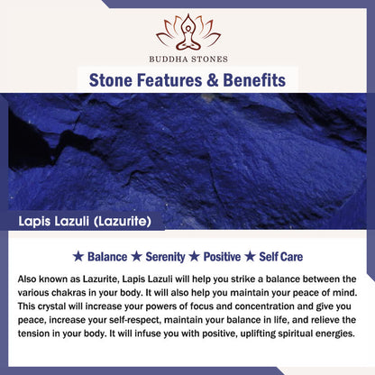 Buddha Stones Handmade Natural Lazurite Lapis Lazuli Bead Positive Rope Bracelet