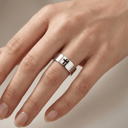 Silver Cross Ring