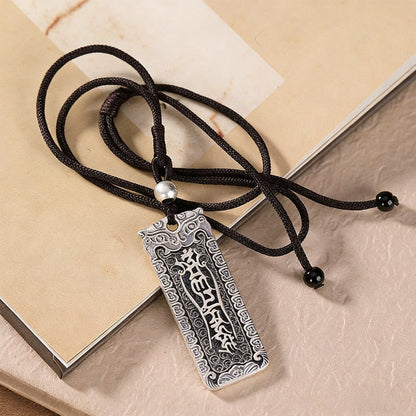 Buddha Stones Copper Namo Amitabha Om Mani Padme Hum Rope Wisdom Necklace Pendant