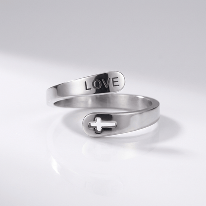 Holy Love Cross Ring - (adjustable)