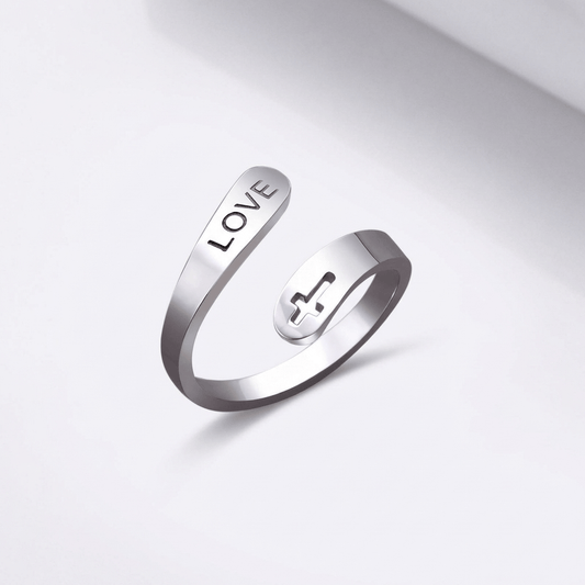 Holy Love Cross Ring - (adjustable)