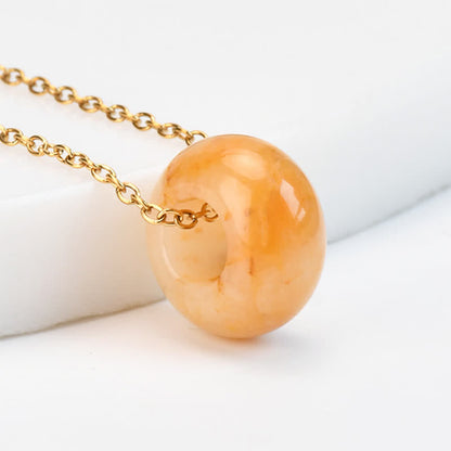 Buddha Stones Natural Rose Quartz Green Aventurine Round Crystal Healing Necklace