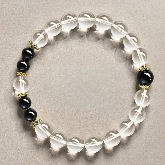 Buddha Stones Natural Clear Quartz Beaded Healing Bracelet