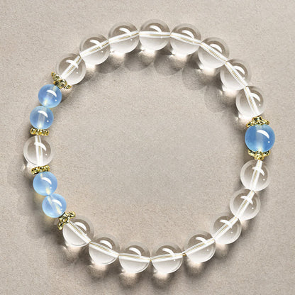 Buddha Stones Natural Clear Quartz Beaded Healing Bracelet