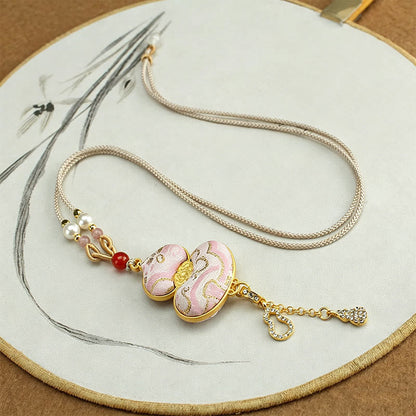 Buddha Stones Song Brocade Gourd Necklace
