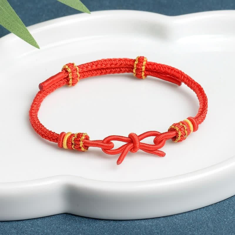 Buddha Stones Hand Woven Butterfly Luck Adjustable Braided Cord Bracelet