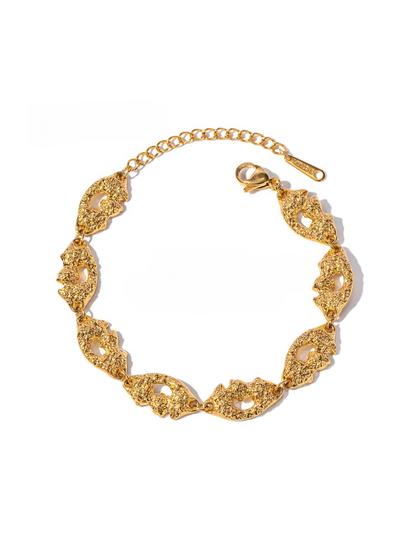 Gold Hammered Cuff Bracelet