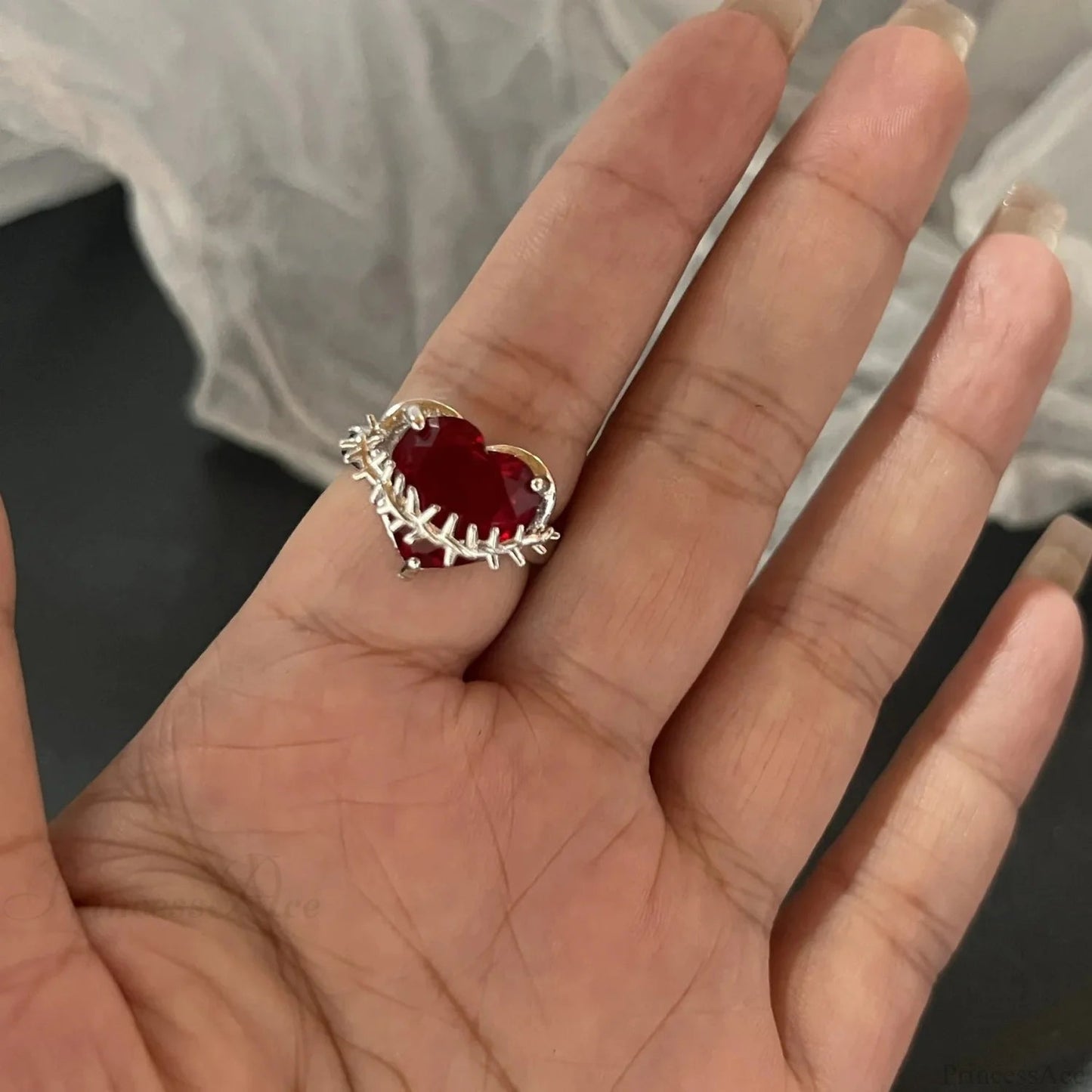 Dark Crystal Ebony Spider Ring