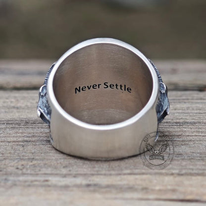 1936 Wild Man Sterling Silver Hobo Nickel Ring