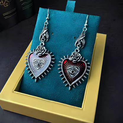 Blood Rose Earrings
