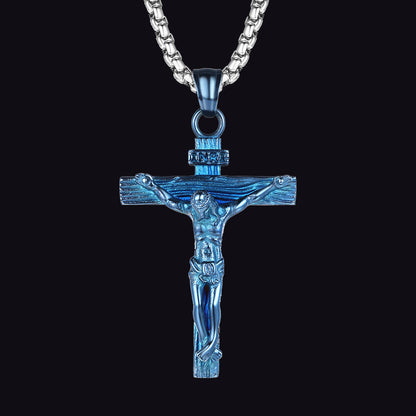 Catholic Crucifix Cross Necklace Jesus Pendant for