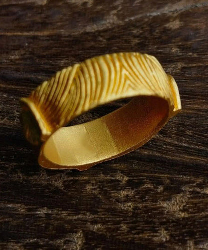 Handmade Retro Buddha Head 14k Gold Ring